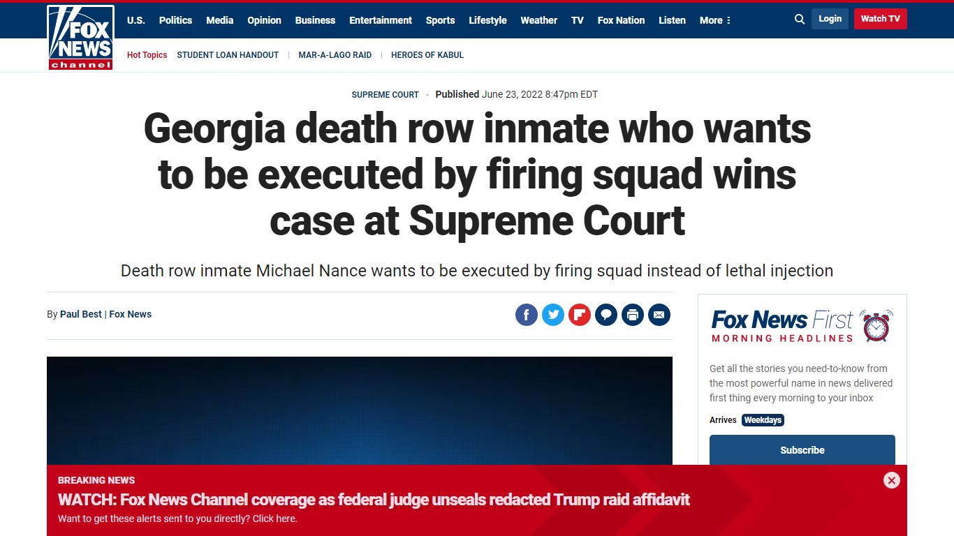 Georgia death row inmate who wants to be executed by firing squad wins ...